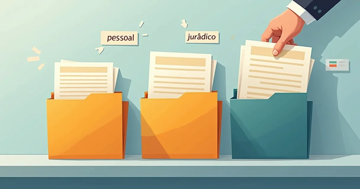 Categorização de documentos em classes, sub-classes e tipos