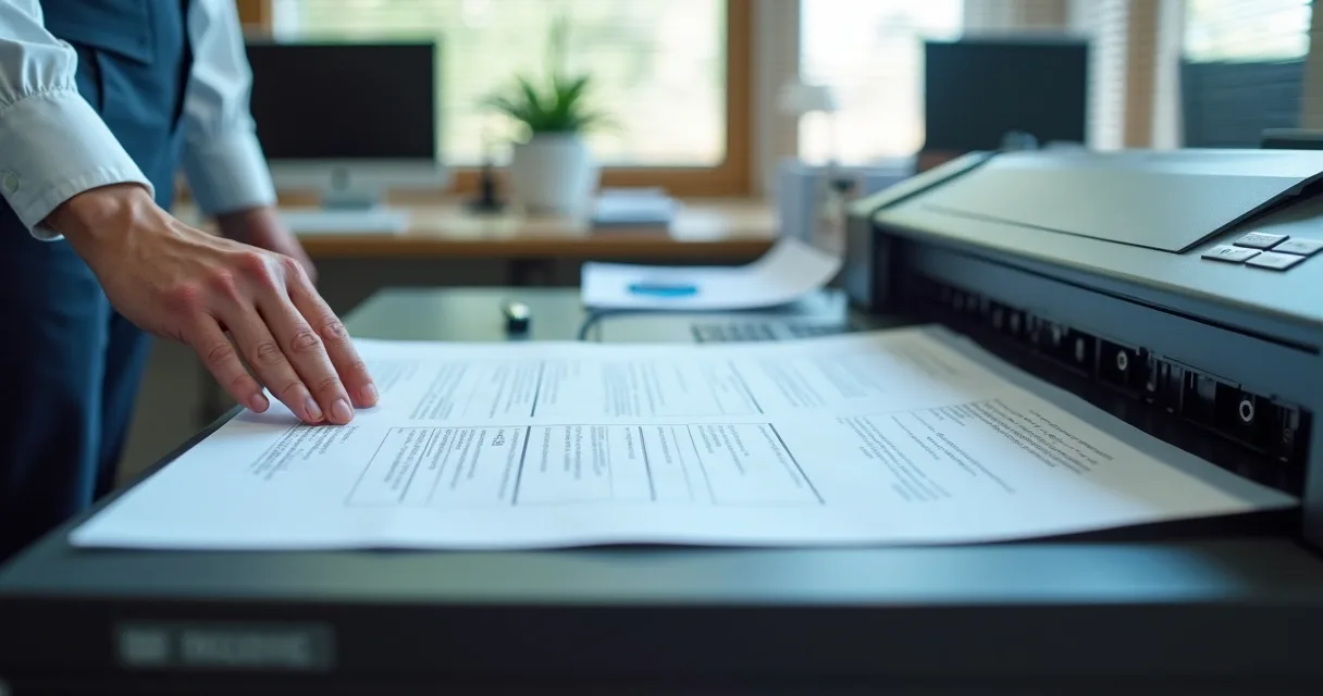 Digitalização de documentos em scanner profissional 